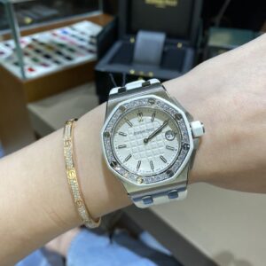 ĐỒNG HỒ AUDEMARS PIGUET ROYAL OAK OFFSHORE 675040SK FAKE 11 MÀU TRẮNG 37MM 6 ĐỒNG HỒ AUDEMARS PIGUET ROYAL OAK OFSHORE 675040SK FAKE 11 MÀU TRẮNG 37MM