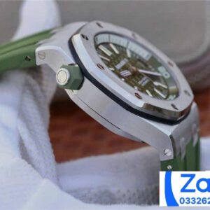 AUDEMARS PIGUET GOOD IMITATION WATCHES ROYAL OAK 15710 LUMINOUS GREEN DIAL 42MM 2 ĐỒNG HỒ NAM AUDEMARS PIGUET ROYAL OAK 15710 FAKE 1:1 CỌC DA QUANG 42MM