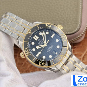 ĐỒNG HỒ NAM OMEGA SEAMASTER FAKE 11 NHÀ MÁY OM DÂY THÉP MẶT ĐEN 42MM 1 ĐỒNG HỒ NAM OMEGA SEAMASTER FAKE 11 NHÀ MÁY OM DÂY THÉP MẶT ĐEN 42MM