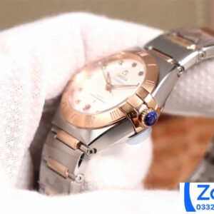 ĐỒNG HỒ NỮ OMEGA CONSTELLATION FAKE 1:1 NHÀ MÁY 3S CỌC SỐ ĐÍNH ĐÁ 29MM 2 ĐỒNG HỒ NỮ OMEGA CONSTELLATION FAKE 1:1 NHÀ MÁY 3S CỌC SỐ ĐÍNH ĐÁ 29MM