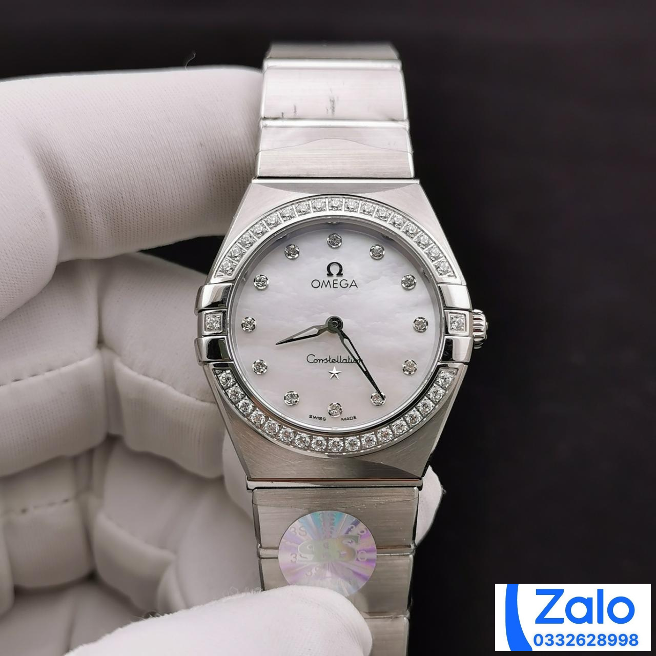 ĐỒNG HỒ NỮ OMEGA CONSTELLATION FAKE 11 NHÀ MÁY 3S NIỀNG ĐÍNH ĐÁ 28MM ĐỒNG HỒ NỮ OMEGA CONSTELLATION FAKE 11 NHÀ MÁY 3S NIỀNG ĐÍNH ĐÁ 28MM