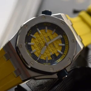 AUDEMARS PIGUET BEST REPLICA WATCHES ROYAL OAK 15710 JF FACTORY YELLOW 42MM 1 ĐỒNG HỒ NAM AUDEMARS PIGUET ROYAL OAK 15710 REPLICA 11 NHÀ MÁY JF VÀNG 42MM