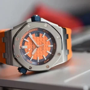 AUDEMARS PIGUET BEST COPIES WATCHES ROYAL OAK 15710 JF FACTORY ORANGE 42MM 1 ĐỒNG HỒ NAM AUDEMARS PIGUET ROYAL OAK 15710 REPLICA 1:1 NHÀ MÁY JF CAM 42MM