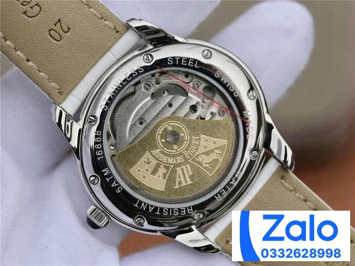 ĐỒNG HỒ NỮ AUDEMARS PIGUET 77303BC FAKE 1:1 MÀU TRẮNG DÂY DA 39.5MM ĐỒNG HỒ NỮ AUDEMARS PIGUET 77303BC FAKE 1:1 MÀU TRẮNG DÂY DA 39.5MM