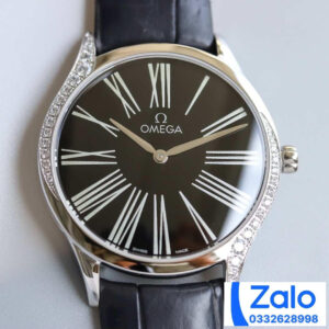 ĐỒNG HỒ NỮ OMEGA DE VILLE SUPER FAKE NHÀ MÁY WWF FACTORY MẶT ĐEN 36MM 1 ĐỒNG HỒ NỮ OMEGA DE VILLE SUPER FAKE NHÀ MÁY WWF FACTORY MẶT ĐEN 36MM