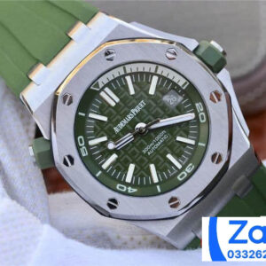 AUDEMARS PIGUET GOOD IMITATION WATCHES ROYAL OAK 15710 LUMINOUS GREEN DIAL 42MM 1 ĐỒNG HỒ NAM AUDEMARS PIGUET ROYAL OAK 15710 FAKE 1:1 CỌC DA QUANG 42MM