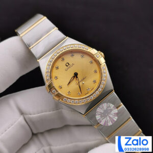 ĐỒNG HỒ NỮ OMEGA CONSTELLATION FAKE 11 NHÀ MÁY 3S GOLDEN DIAL 28MM 1 ĐỒNG HỒ NỮ OMEGA CONSTELLATION FAKE 11 NHÀ MÁY 3S GOLDEN DIAL 28MM