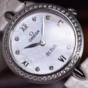 ĐỒNG HỒ NỮ OMEGA DE VILLE FAKE 11 NHÀ MÁY 3S VIỀN ĐÍNH ĐÁ TRẮNG 27MM 1 ĐỒNG HỒ NỮ OMEGA DE VILLE FAKE 11 NHÀ MÁY 3S VIỀN ĐÍNH ĐÁ TRẮNG 27MM