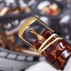 ĐỒNG HỒ NỮ OMEGA DE VILLE FAKE 1:1 NHÀ MÁY 3S DÂY DA NÂU ĐÍNH ĐÁ 27MM 5 ĐỒNG HỒ NỮ OMEGA DE VILLE FAKE 1:1 NHÀ MÁY 3S DÂY DA NÂU ĐÍNH ĐÁ 27MM