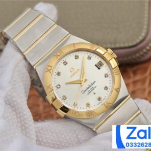 ĐỒNG HỒ NAM OMEGA CONSTELLATION FAKE 11 NHÀ MÁY 3S MẶT TRẮNG ĐÍNH ĐÁ 38MM 1 ĐỒNG HỒ NAM OMEGA CONSTELLATION FAKE 11 NHÀ MÁY 3S MẶT TRẮNG ĐÍNH ĐÁ 38MM