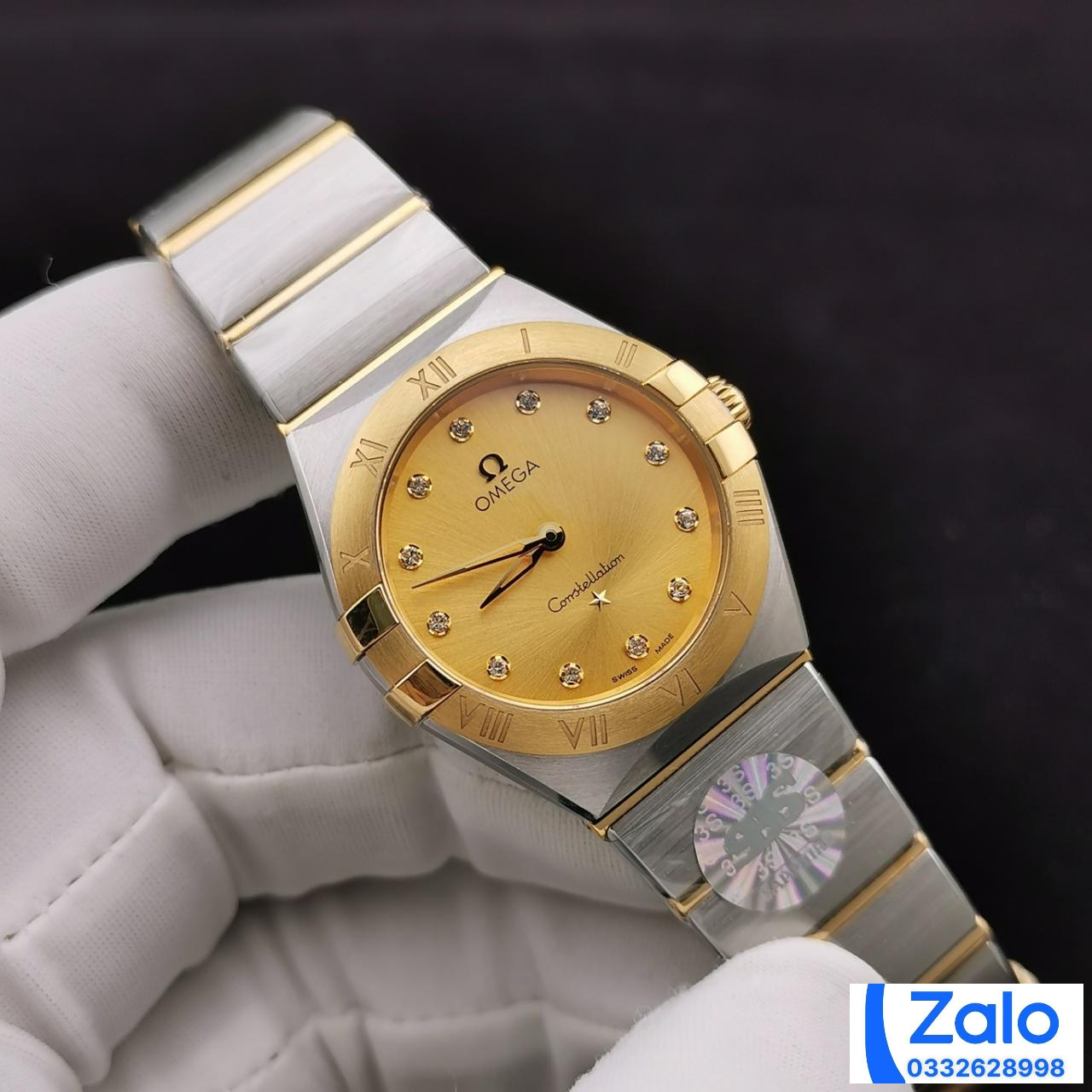ĐỒNG HỒ NỮ OMEGA CONSTELLATION FAKE 1:1 NHÀ MÁY 3S BEZEL KHẮC SỐ LA MÃ 28MM ĐỒNG HỒ NỮ OMEGA CONSTELLATION FAKE 1:1 NHÀ MÁY 3S BEZEL KHẮC SỐ LA MÃ 28MM