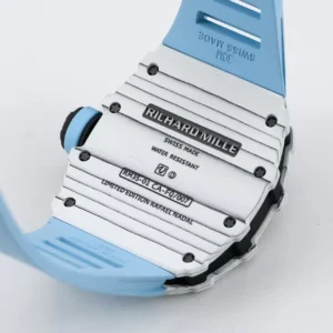 RICHARD MILLE RM35-01 BEST COPIES WATCHES WHITE CARBON CASE BLUE RUBBER STRAP BBR FACTORY 44MM 4 ĐỒNG HỒ NAM RICHARD MILLE RM35-01 REP 11 NHÀ MÁY BBR CAO SU XANH 44MM