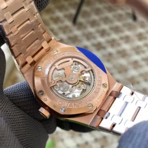 AUDEMARS PIGUET BEST REPLICA WATCHES ROYAL OAK ROSE GOLD CASE BLUE CALENDAR APS FACTORY 41MM 4 ĐỒNG HỒ AUDEMARS PIGUET ROYAL OAK NAM REPLICA 1:1 NHÀ MÁY APS FACTORY 41MM