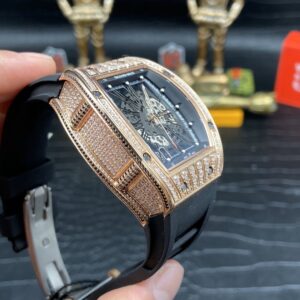 ĐỒNG HỒ NAM RICHARD MILLE RM010 FAKE 11 VÀNG HỒNG DÂY ĐEN 41MM 1 ĐỒNG HỒ NAM RICHARD MILLE RM010 FAKE 11 VÀNG HỒNG DÂY ĐEN 41MM
