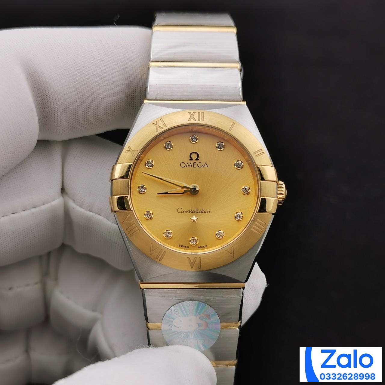 ĐỒNG HỒ NỮ OMEGA CONSTELLATION FAKE 1:1 NHÀ MÁY 3S BEZEL KHẮC SỐ LA MÃ 28MM ĐỒNG HỒ NỮ OMEGA CONSTELLATION FAKE 1:1 NHÀ MÁY 3S BEZEL KHẮC SỐ LA MÃ 28MM