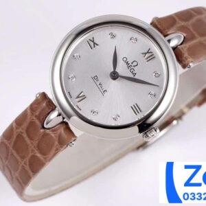 ĐỒNG HỒ NỮ OMEGA DE VILLE FAKE 11 NHÀ MÁY GS DÂY DA NÂU 27MM 1 ĐỒNG HỒ NỮ OMEGA DE VILLE FAKE 11 NHÀ MÁY GS DÂY DA NÂU 27MM