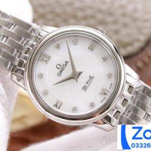 ĐỒNG HỒ NỮ OMEGA DE VILLE SUPER FAKE NHÀ MÁY FZ FACTORY WHITE DIAL 27MM 1 ĐỒNG HỒ NỮ OMEGA DE VILLE SUPER FAKE NHÀ MÁY FZ FACTORY WHITE DIAL 27MM