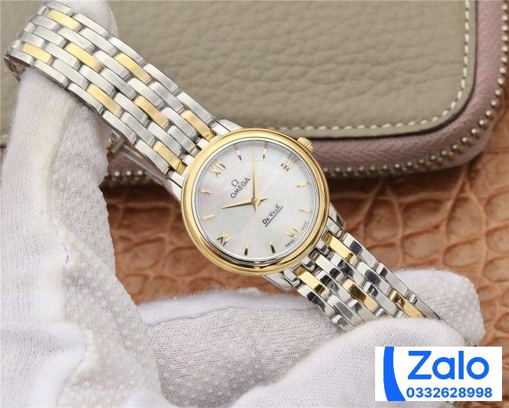 ĐỒNG HỒ NỮ OMEGA DE VILLE SUPER FAKE NHÀ MÁY VK CỌC SỐ LA MÃ 27MM ĐỒNG HỒ NỮ OMEGA DE VILLE SUPER FAKE NHÀ MÁY VK CỌC SỐ LA MÃ 27MM