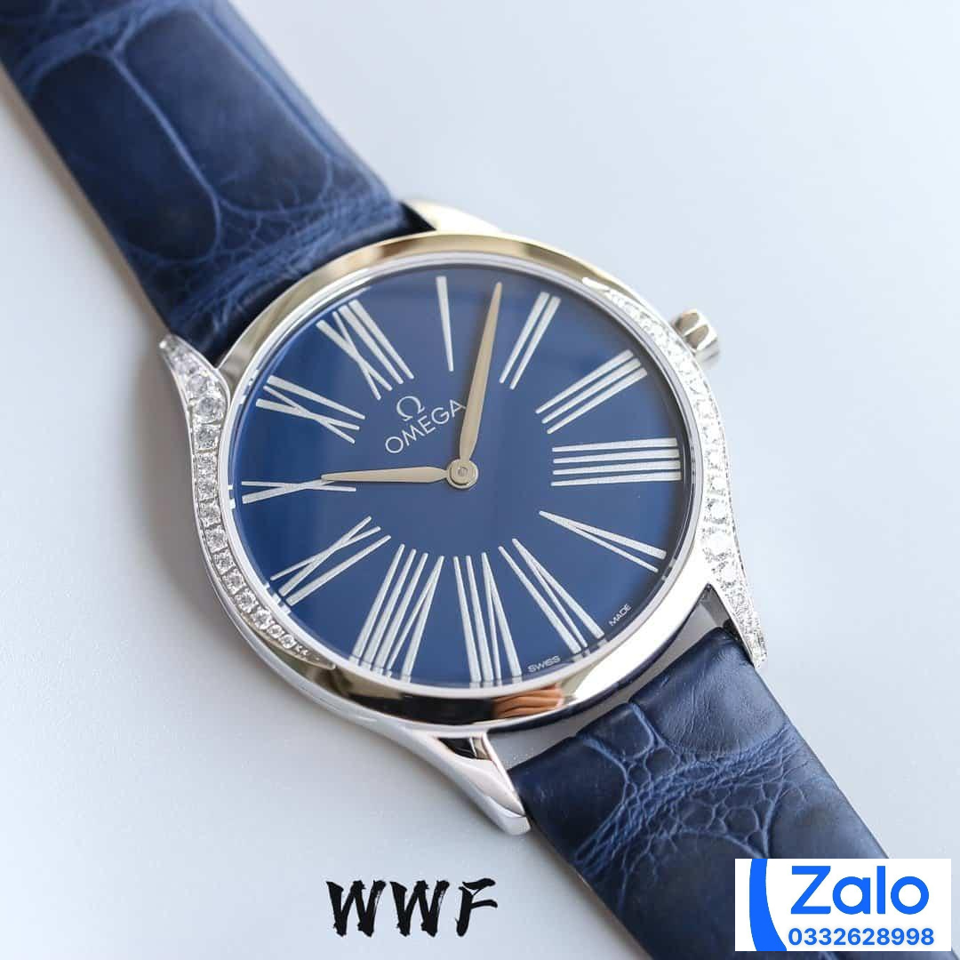 ĐỒNG HỒ NỮ OMEGA DE VILLE FAKE CAO CẤP NHÀ MÁY WWF FACTORY MẶT XANH 36MM ĐỒNG HỒ NỮ OMEGA DE VILLE FAKE CAO CẤP NHÀ MÁY WWF FACTORY MẶT XANH 36MM