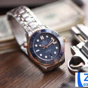 ĐỒNG HỒ NAM OMEGA SEAMASTER SUPER FAKE NHÀ MÁY VS DÂY THÉP MÀU DEMI 42MM 1 ĐỒNG HỒ NAM OMEGA SEAMASTER SUPER FAKE NHÀ MÁY VS DÂY THÉP MÀU DEMI 42MM