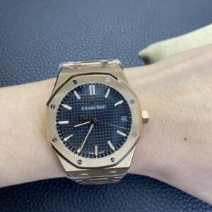 AUDEMARS PIGUET COPIES WATCHES ROYAL OAK 15500OR ZF FACTORY BLACK DIAL 41MM 6 ĐỒNG HỒ AUDEMARS PIGUET ROYAL OAK 15500OR REPLICA 11 NHÀ MÁY ZF MẶT ĐEN 41MM