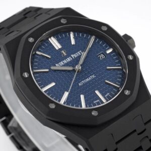 AUDEMARS PIGUET BEST REPLICA WATCHES ROYAL OAK 15400ST ZF FACTORY ALL BLACK BLUE DIAL 41MM 1 ĐỒNG HỒ AUDEMARS PIGUET ROYAL OAK OFFSHORE 15400ST REPLICA 11 NHÀ MÁY ZF 41MM