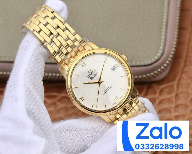 ĐỒNG HỒ NAM OMEGA DE VILLE SUPER FAKE NHÀ MÁY VK VÀNG GOLD 36.8MM ĐỒNG HỒ NAM OMEGA DE VILLE SUPER FAKE NHÀ MÁY VK VÀNG GOLD 36.8MM