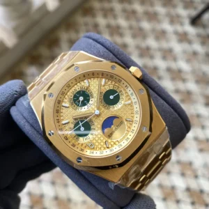 AUDEMARS PIGUET BEST COPIES WATCH ROYAL OAK YELLOW GOLD APS FACTORY 41MM 1 ĐỒNG HỒ AUDEMARS PIGUET ROYAL OAK REP CAO CẤP NHÀ MÁY APS VÀNG GOLD 41MM