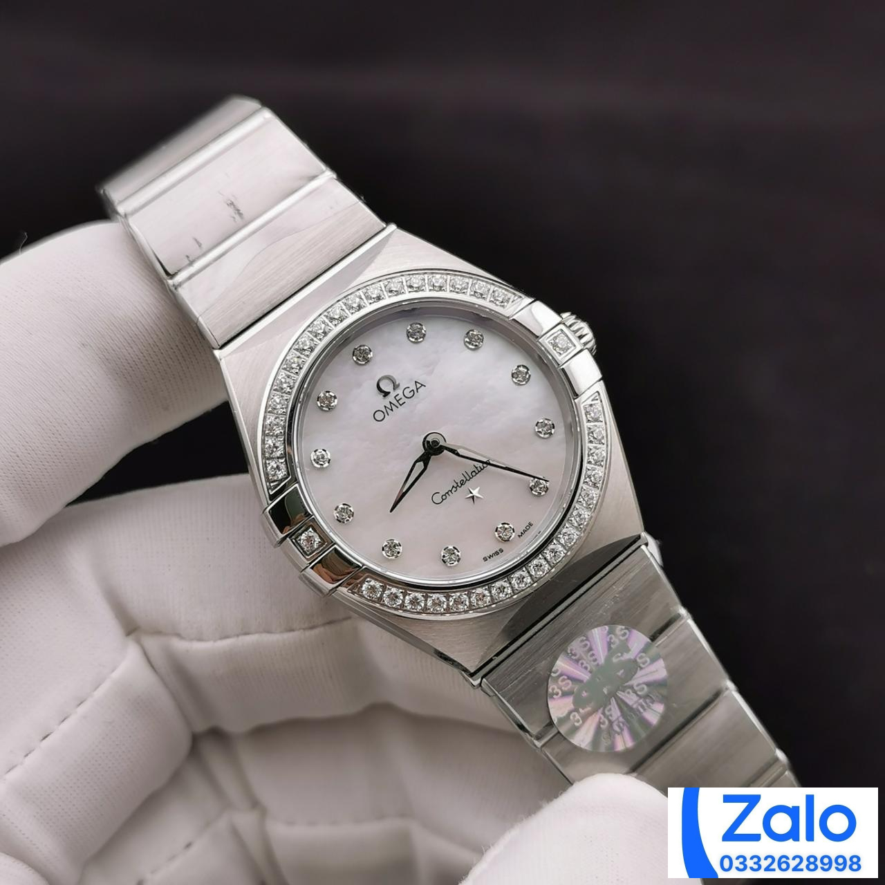 ĐỒNG HỒ NỮ OMEGA CONSTELLATION FAKE 11 NHÀ MÁY 3S NIỀNG ĐÍNH ĐÁ 28MM ĐỒNG HỒ NỮ OMEGA CONSTELLATION FAKE 11 NHÀ MÁY 3S NIỀNG ĐÍNH ĐÁ 28MM