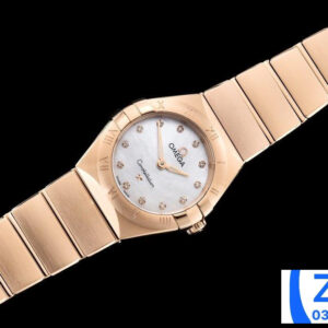 ĐỒNG HỒ NỮ OMEGA CONSTELLATION FAKE CAO CẤP NHÀ MÁY GF ROSE GOLD 25MM 1 ĐỒNG HỒ NỮ OMEGA CONSTELLATION FAKE CAO CẤP NHÀ MÁY GF ROSE GOLD 25MM