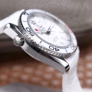 OMEGA SEAMASTER BEST REPLICA WATCHES RUBBER STRAP WHITE BEZEL DIAL VS FACTORY 39.5MM 2 ĐỒNG HỒ NỮ OMEGA SEAMASTER FAKE CAO CẤP NHÀ MÁY VS MÀU TRẮNG 39.5MM