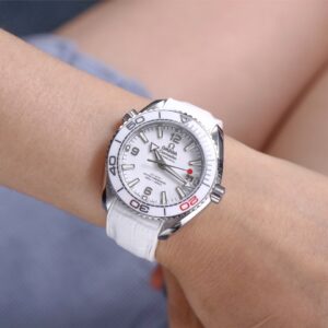 OMEGA SEAMASTER BEST REPLICA WATCHES RUBBER STRAP WHITE BEZEL DIAL VS FACTORY 39.5MM 5 ĐỒNG HỒ NỮ OMEGA SEAMASTER FAKE CAO CẤP NHÀ MÁY VS MÀU TRẮNG 39.5MM