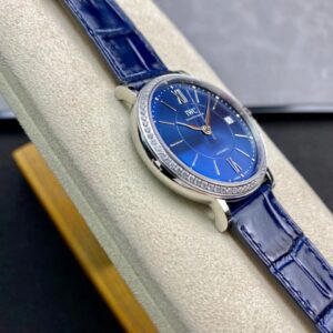 ĐỒNG HỒ IWC PORTOFINO IW458111 FAKE CAO CẤP NHÀ MÁY V7 DÂY DA XANH 37MM 2 ĐỒNG HỒ IWC PORTOFINO IW458111 FAKE CAO CẤP NHÀ MÁY V7 DÂY DA XANH 37MM