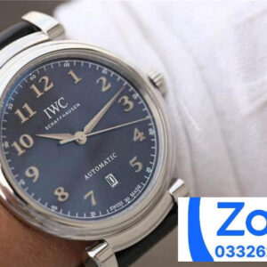 IWC DA VINCI SUPER FAKE WATCH BLUE DIAL STEEL CASE TW FACTORY 40MM 6 ĐỒNG HỒ IWC DA VINCI FAKE CAO CẤP NHÀ MÁY TW FACTORY MẶT SỐ XANH 40MM