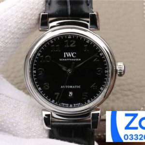 ĐỒNG HỒ IWC DA VINCI IW356601 FAKE CAO CẤP NHÀ MÁY MKS MÀU ĐEN 40MM
