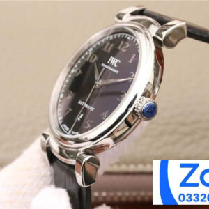 IWC DA VINCI IW356601 FAKE WATCH BLACK DIAL AUTOMATIC MKS FACTORY 40MM 2 DONG HO IWC DA VINCI IW356601 FAKE CAO CAP NHA MAY MKS MAU DEN 40MM 4