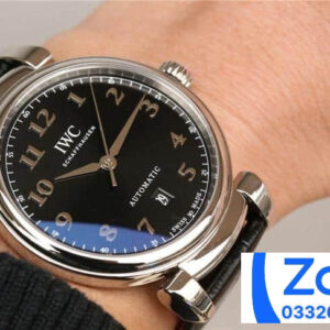IWC DA VINCI IW356601 FAKE WATCH BLACK DIAL AUTOMATIC MKS FACTORY 40MM 6 DONG HO IWC DA VINCI IW356601 FAKE CAO CAP NHA MAY MKS MAU DEN 40MM 5