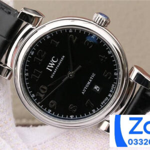IWC DA VINCI IW356601 FAKE WATCH BLACK DIAL AUTOMATIC MKS FACTORY 40MM 1 DONG HO IWC DA VINCI IW356601 FAKE CAO CAP NHA MAY MKS MAU DEN 40MM 6