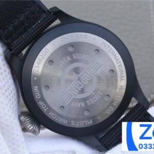 IWC PILOT'S IW502001 BLACK CERAMIC SUPER FAKE WATCH YJL FACTORY 46MM 4 ĐỒNG HỒ IWC PILOT’S IW502001 SUPER FAKE NHÀ MÁY YJL DÂY CAO SU 46MM