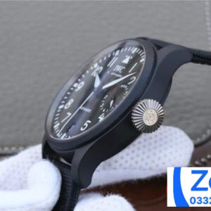 IWC PILOT'S IW502001 BLACK CERAMIC SUPER FAKE WATCH YJL FACTORY 46MM 3 ĐỒNG HỒ IWC PILOT’S IW502001 SUPER FAKE NHÀ MÁY YJL DÂY CAO SU 46MM
