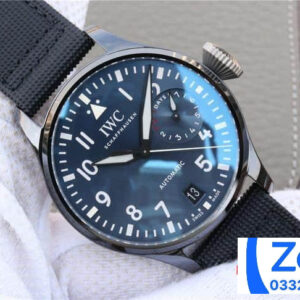 IWC PILOT'S IW502003 FAKE WATCH BLUE DIAL FABRIC STRAP TL FACTORY 46MM 1 ĐỒNG HỒ IWC PILOT’S IW502003 FAKE CAO CẤP NHÀ MÁY TL FACTORY 46MM
