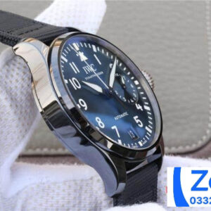 IWC PILOT'S IW502003 FAKE WATCH BLUE DIAL FABRIC STRAP TL FACTORY 46MM 2 ĐỒNG HỒ IWC PILOT’S IW502003 FAKE CAO CẤP NHÀ MÁY TL FACTORY 46MM