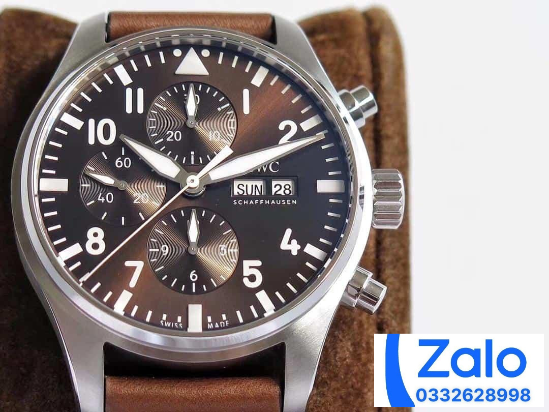 ĐỒNG HỒ IWC PILOT'S SPITFIRE IW377713 FAKE 11 NHÀ MÁY ZF MẶT SỐ NÂU 43MM (4) ĐỒNG HỒ IWC PILOT'S SPITFIRE IW377713 FAKE 1:1 NHÀ MÁY ZF MẶT SỐ NÂU 43MM