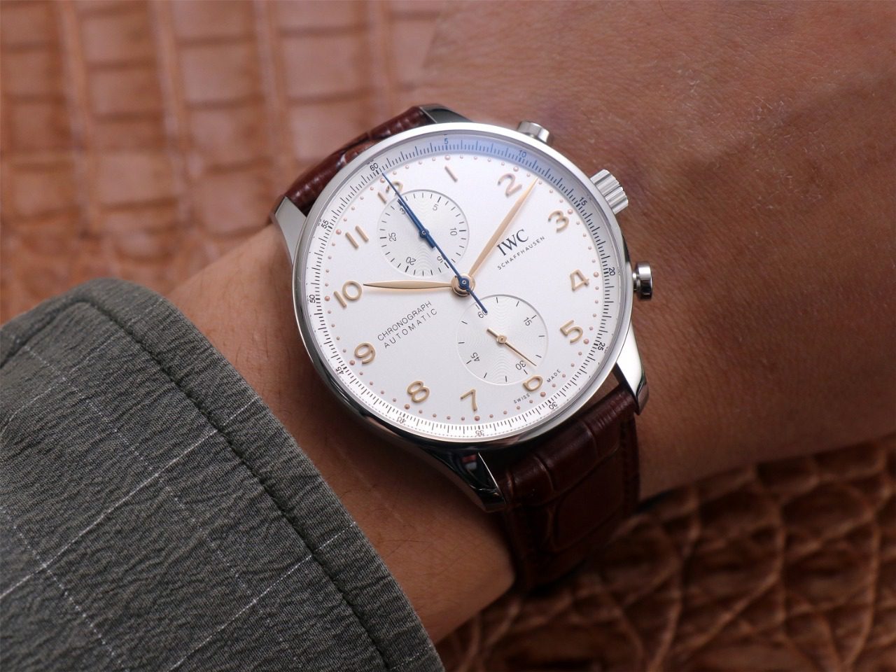 ĐỒNG HỒ IWC PORTUGIESER CHRONOGRAPH IW371604 FAKE CAO CẤP NHÀ MÁY ZF 41MM (2) ĐỒNG HỒ IWC PORTUGIESER CHRONOGRAPH IW371604 FAKE CAO CẤP NHÀ MÁY ZF 41MM