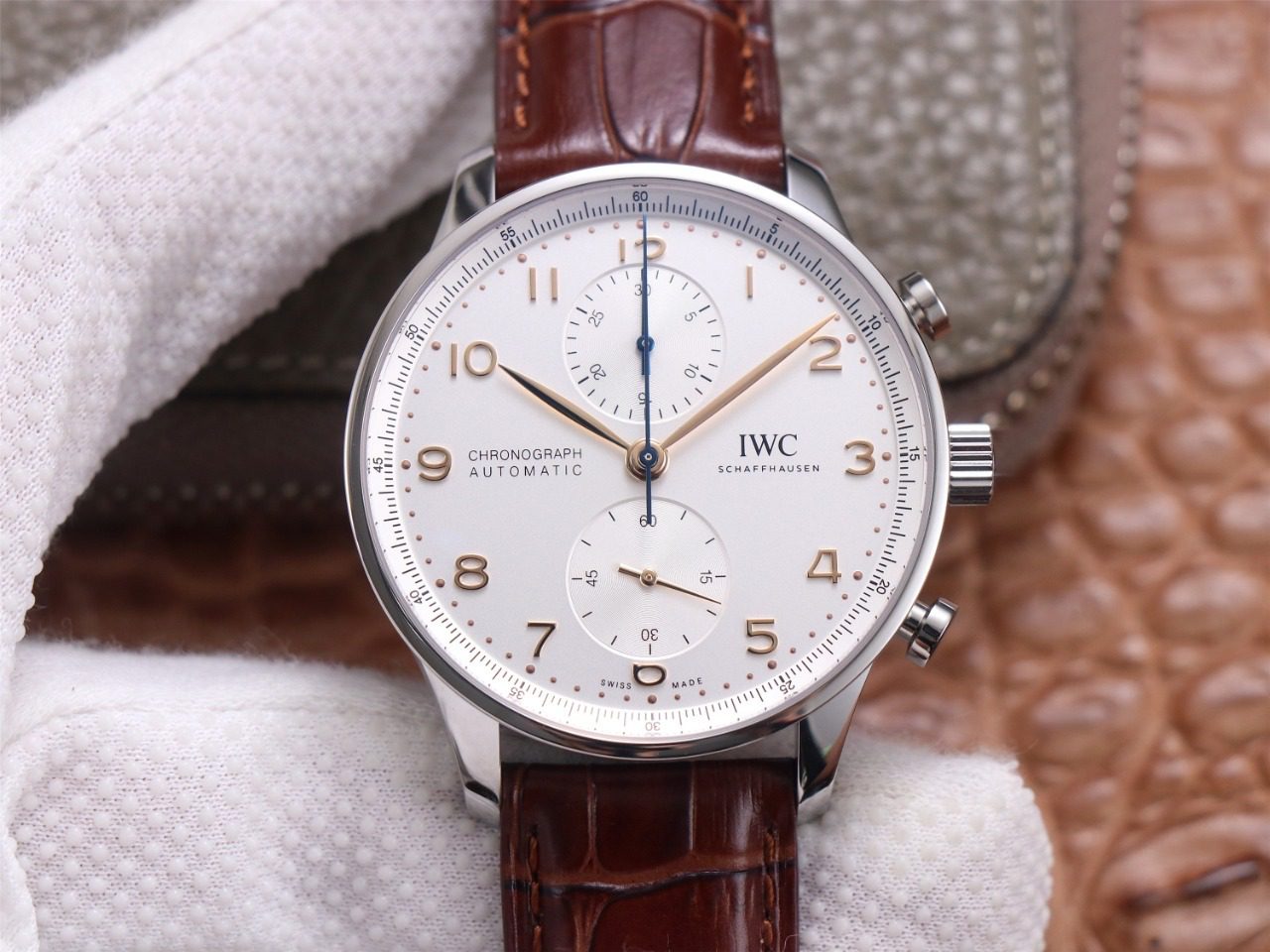 ĐỒNG HỒ IWC PORTUGIESER CHRONOGRAPH IW371604 FAKE CAO CẤP NHÀ MÁY ZF 41MM (3) ĐỒNG HỒ IWC PORTUGIESER CHRONOGRAPH IW371604 FAKE CAO CẤP NHÀ MÁY ZF 41MM