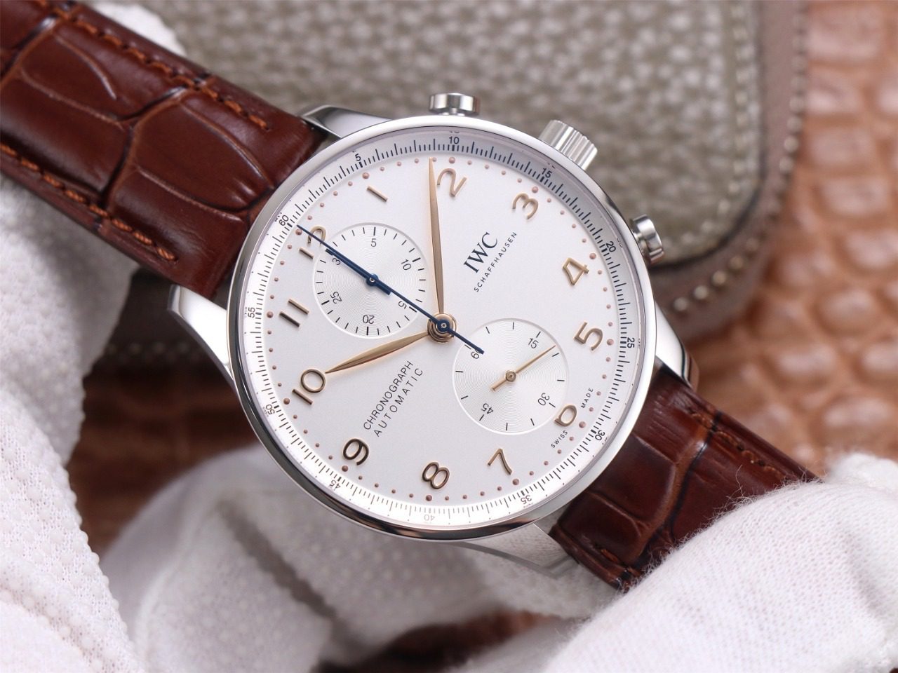 ĐỒNG HỒ IWC PORTUGIESER CHRONOGRAPH IW371604 FAKE CAO CẤP NHÀ MÁY ZF 41MM (4) ĐỒNG HỒ IWC PORTUGIESER CHRONOGRAPH IW371604 FAKE CAO CẤP NHÀ MÁY ZF 41MM