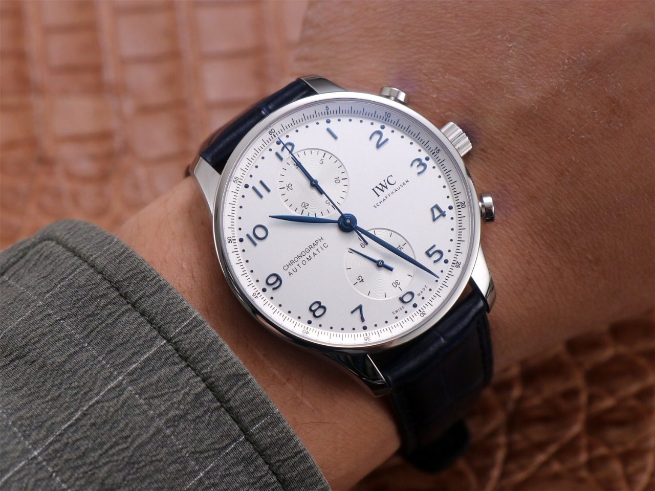 ĐỒNG HỒ IWC PORTUGIESER CHRONOGRAPH IW371605 SUPER FAKE NHÀ MÁY ZF 41MM (1) ĐỒNG HỒ IWC PORTUGIESER CHRONOGRAPH IW371605 SUPER FAKE NHÀ MÁY ZF 41MM