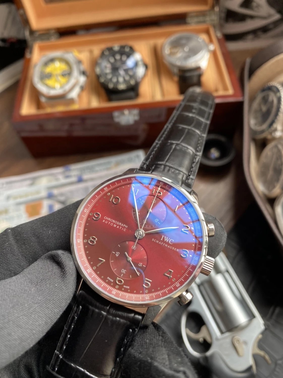 ĐỒNG HỒ IWC PORTUGIESER CHRONOGRAPH IW371616 FAKE 11 NHÀ MÁY YL 40MM (2) ĐỒNG HỒ IWC PORTUGIESER CHRONOGRAPH IW371616 FAKE 11 NHÀ MÁY YL 40MM