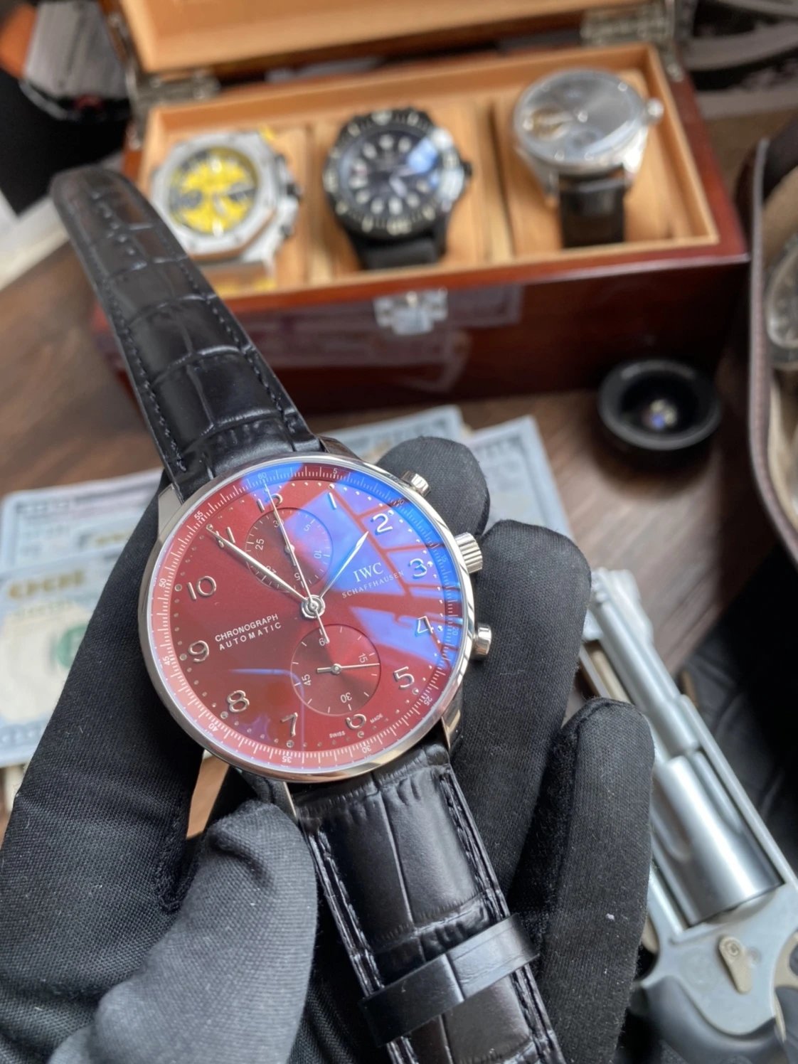 ĐỒNG HỒ IWC PORTUGIESER CHRONOGRAPH IW371616 FAKE 11 NHÀ MÁY YL 40MM (3) ĐỒNG HỒ IWC PORTUGIESER CHRONOGRAPH IW371616 FAKE 11 NHÀ MÁY YL 40MM