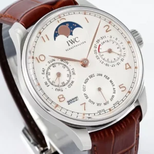 IWC PORTUGIESER IW503307 REPLICA WATCH BROWN LEATHER STRAP APS FACTORY 44MM 1 ĐỒNG HỒ IWC PORTUGIESER IW503307 REPLICA 1:1 NHÀ MÁY APS FACTORY 44MM